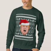 Sweatshirt Donald Trump en colère Noël (Devant)