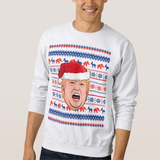 Sweatshirt DONALD TRUMP Noël (Devant)
