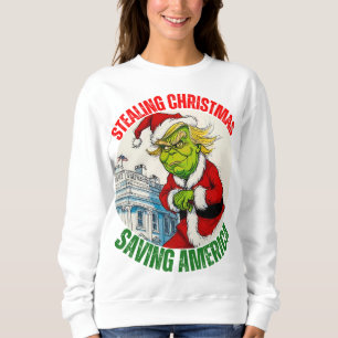 SWEATSHIRT DONALD TRUMP - VOLER NOËL, SAUVER L'AMÉRIQUE