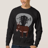 Sweatshirt Donkey Acustic Guitar and Music Notes Powerful Ani (Devant)