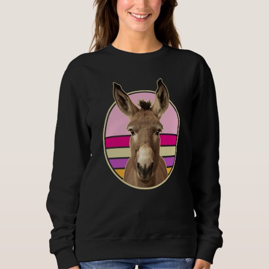 Sweatshirt Donkey Costume Little Donkey Ears Retro Picture Pi (Devant)