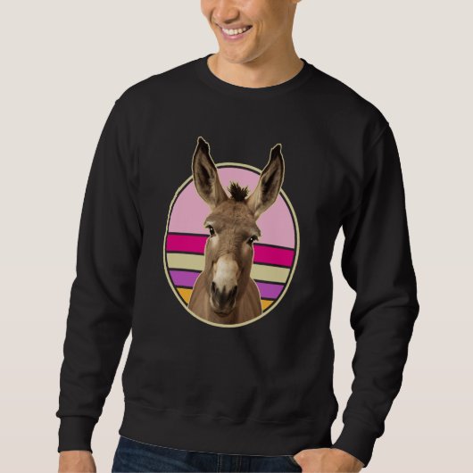 Sweatshirt Donkey Costume Little Donkey Ears Retro Picture Pi (Devant)
