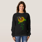 Sweatshirt Donkey Mom Cute Animals On Sunflower Farmer Mother (Devant entier)