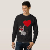 Sweatshirt Donkey With Heart Balloon Valentines Day Love Boys (Devant entier)