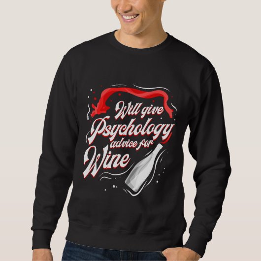 Sweatshirt Donnera des conseils de psychologie vin (Devant)