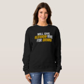 Sweatshirt Donnera des conseils de relation pour des boissons (Devant entier)