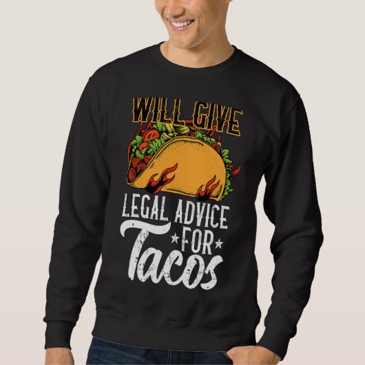 Sweatshirt Donnera Des Tacos Pour Un Avocat (Devant)