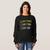 Sweatshirt Don't Drown Crash Walk Proud Triathlon Quotes Tria (Devant entier)