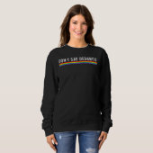 Sweatshirt Dont Say Desantis Rainbow LGBT Pride Anti Desantis (Devant entier)