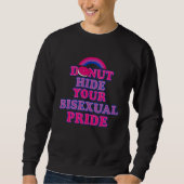 Sweatshirt Donut Hide Your Bisexual Pride Rainbow Aesthetic C (Devant)