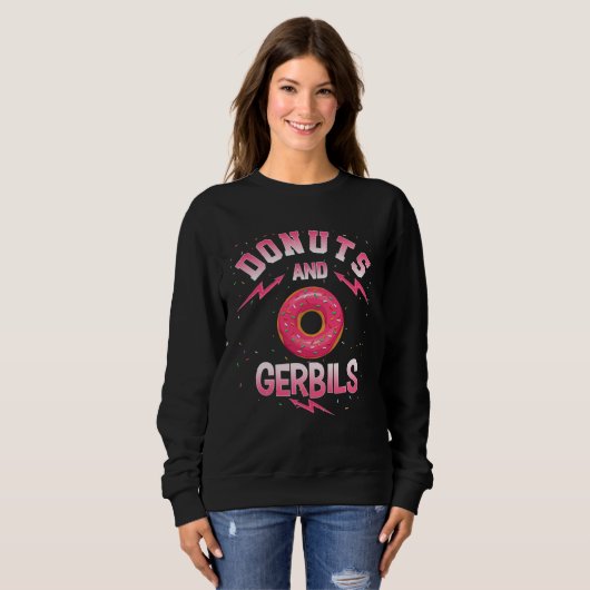 Sweatshirt Donuts And GERBILS  Doughnut GERBIL (Devant entier)