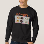 Sweatshirt Donuts  donut  and record collector doughnut (Devant)
