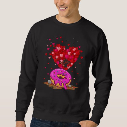 Sweatshirt Donuts Restauration Rapide Amant Forme Coeur Donut (Devant)