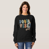 Sweatshirt Dood Vibes Only Red Merle Aussiedoodle Doodle Mama (Devant entier)