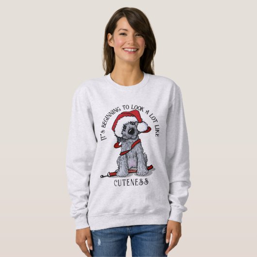 Sweatshirt Doodle Chien Noël (Devant entier)