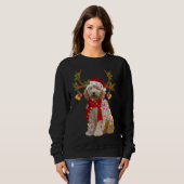 Sweatshirt Doodle d'or Joli renne sapin de Noël Lien (Devant entier)