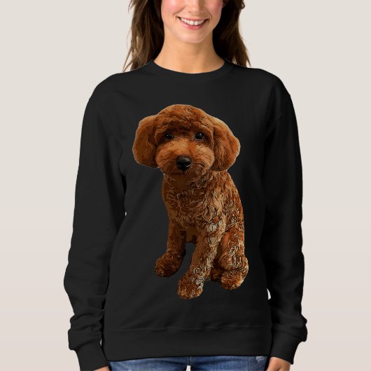 Sweatshirt Doodle doré de mini-caniche (Devant)