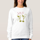 Sweatshirt Doodle Martini Festive Funky Christmas Party (Devant)