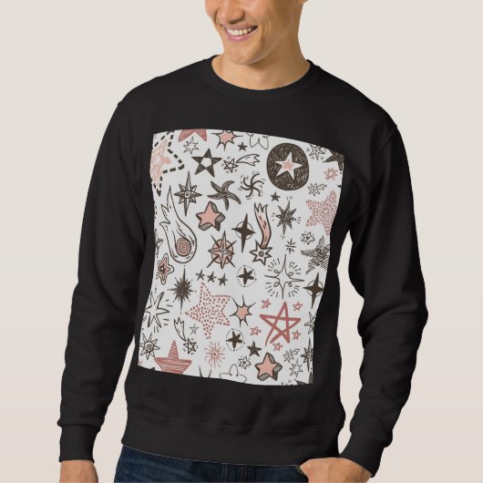 Sweatshirt Doodles cosmiques : Étoiles et comètes (Devant)