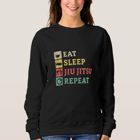 Sweatshirt Dormir Jiu Jitsu Répéter le Mixed martial art brés (Devant)