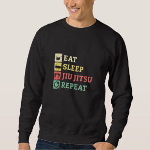 Sweatshirt Dormir Jiu Jitsu Répéter le Mixed martial art brés