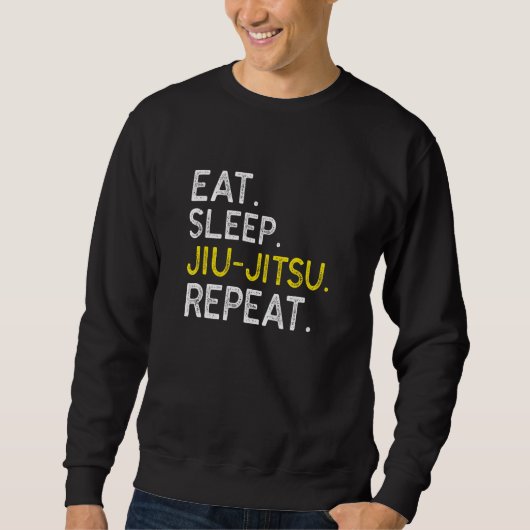 Sweatshirt Dormir Mangez Jius Jitsu Répéter Conception Pour L (Devant)