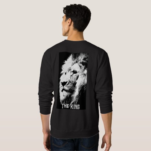 Sweatshirt Dos Design Imprimer Pop Art Lion Élégants Mens Mod (Dos entier)