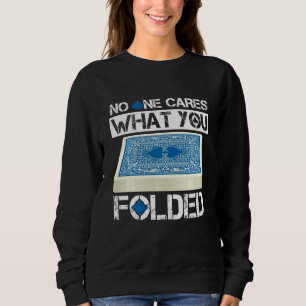 Sweatshirt Dossier de la carte pliante Texas Holdem Poker Car