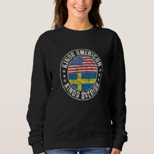 Sweatshirt Double citoyenneté américaine suédoise drapeau Suè