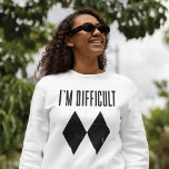 Sweatshirt Double Diamant noir Je suis difficile Ski hiver am<br><div class="desc">Je suis difficile Ski gag pour le skieur avide. Parfait pour n'importe quelle période de l'année. Double Diamond design que les skieurs et les snowboarders aimeraient. Que vous soyez sur les pistes ou que vous soyez simplement en déplacement, faites savoir au monde que vous aimez votre passe-temps et votre passion...</div>