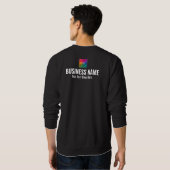 Sweatshirt Double face Impression Travail Uniforme Mens Noir (Dos entier)