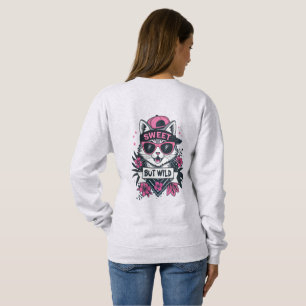 Sweatshirt Douce Mais Sauvage – T-Shirt Chat Mode Streetwear
