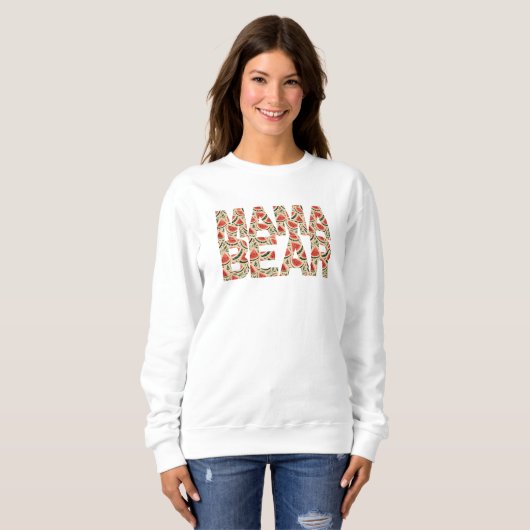 Sweatshirt Douce Maman Ours Melon Merveille (Devant entier)