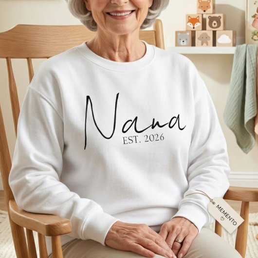 Sweatshirt Douce Nana Année EST Conception Élégante et Script
