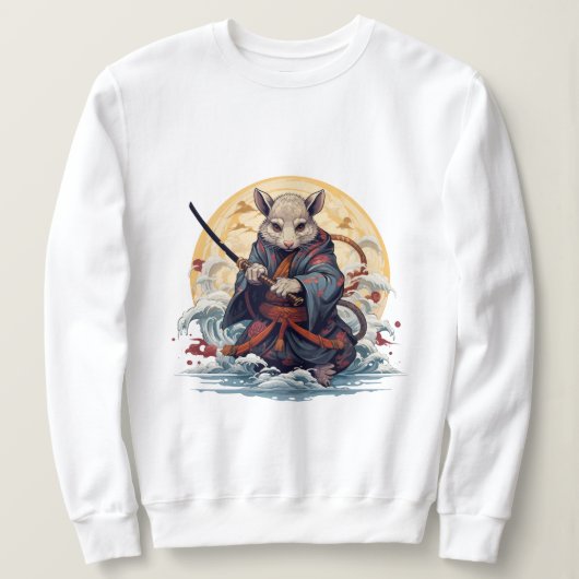 Sweatshirt Doudoune et sweat-shirts pour femmes Samurai Rat (Design devant)