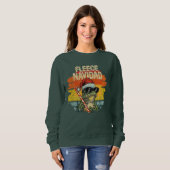 Sweatshirt Doudoune Navidad Drôle Santa Grenouille Rétro Swea (Devant entier)