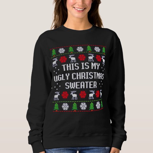 Sweatshirt Douleur de Noël moche (Devant)