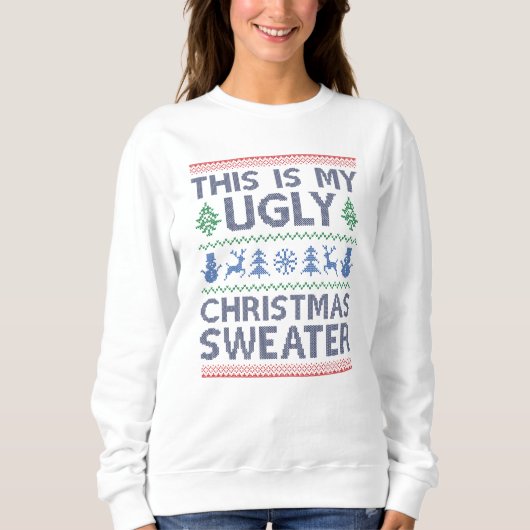 Sweatshirt Douleur de Noël moche (Devant)