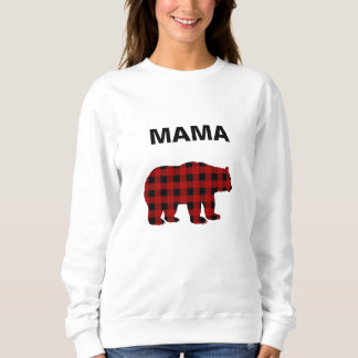 Sweatshirt d'ours à plat rouge et noir