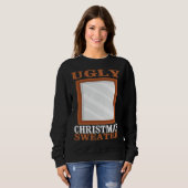 Sweatshirt Doux de Noël moche avec miroir graphique drôle X (Devant entier)