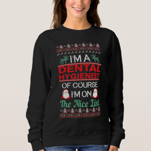 Sweatshirt Doux de Noël moche Hygiéniste dentaire Funny Chri