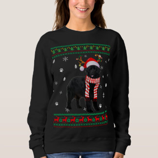 Sweatshirt Doux moche Noël Chien de Terre-Neuve Père Noël Rei
