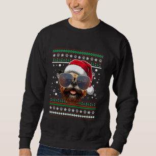 Sweatshirt Doux moche X mas Père Noël Bruxelles Griffon Chien