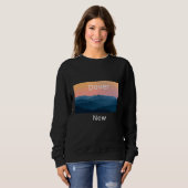 Sweatshirt Dover New Hampshire Mountain sunset hometown (Devant entier)