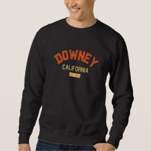 Sweatshirt Downey California 1873 Vintage Ca Retro Los Angele