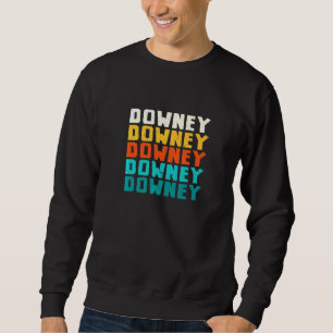 Sweatshirt Downey California Vintage Ca Retro Collection Amer