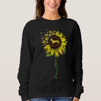 Sweatshirt Doxie Maman Sunflower Dachshund Chien Maman Maman