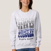 Sweatshirt Doxie Vibes Cute Blue Grey Dachshund Lover Retro (Devant)