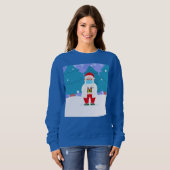 Sweatshirt dr santa claus covid masque de noël (Devant entier)