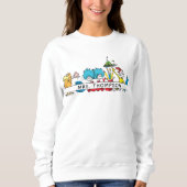 Sweatshirt Dr. Seuss Caractères et nom de l'enseignant (Devant)